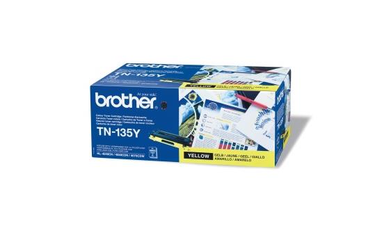 785085 Brother TN135Y Toner Brother TN135Y gul 4000 sider 